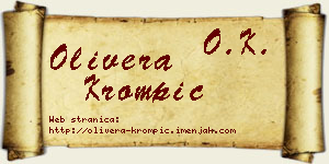 Olivera Krompić vizit kartica